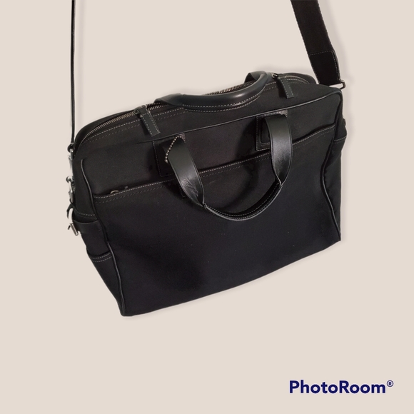Coach Other - Coach canvas and leather trim briefcase with crossbody strap career office